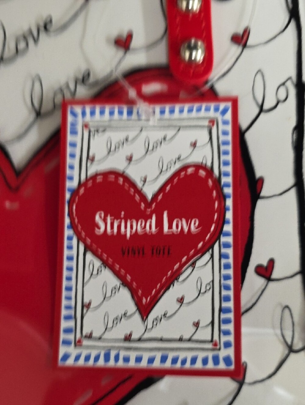 BRIGHTON Red Heart Print Tote Bag - Women - Picture 3 of 4